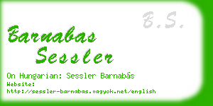 barnabas sessler business card