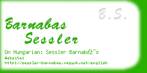 barnabas sessler business card